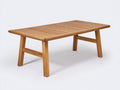 Table de jardin - Teck - 220x95x75 cm - Naturel - Moderne