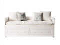 Canapé lit - Bois - 208x98x86 cm - Blanc - Classique