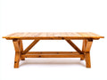 Table de jardin - Pin - 220x95x76 cm - Miel - Rustique