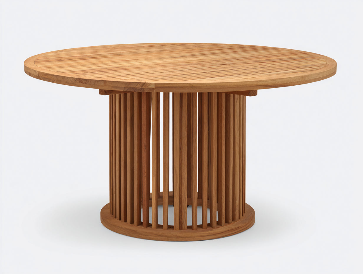 Table de jardin - Teck - 162x162x75 cm - Naturel - Architectural