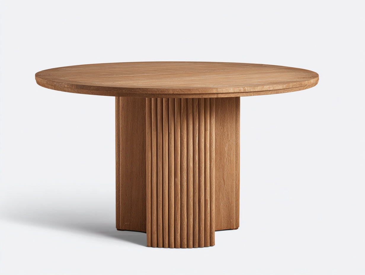 Table de jardin - Teck - 145x145x75 cm - Naturel - Architectural