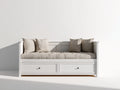Canapé lit - Bois - 205x94x79 cm - Blanc - Classique