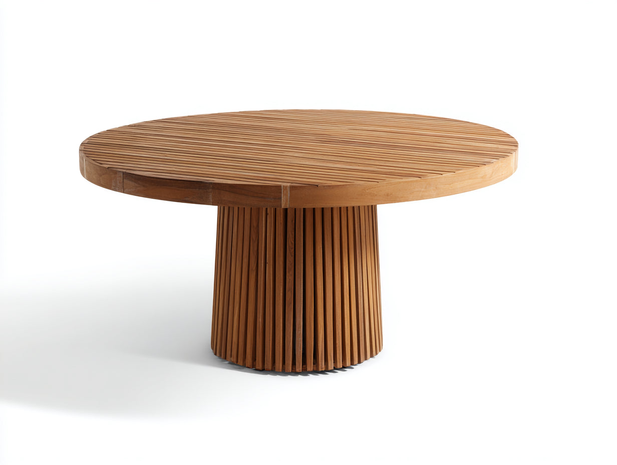 Table de jardin - Teck - 150x150x75 cm - Naturel - Moderne