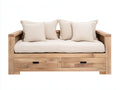Canapé lit - Bois - 212x100x78 cm - Naturel - Moderne